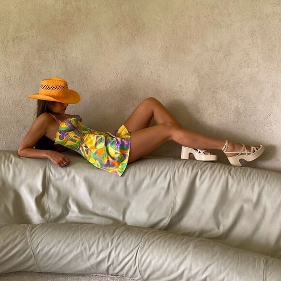 Ruched Cup Princess Saved By The Bell Dress, Multi - Picture 3 of 7